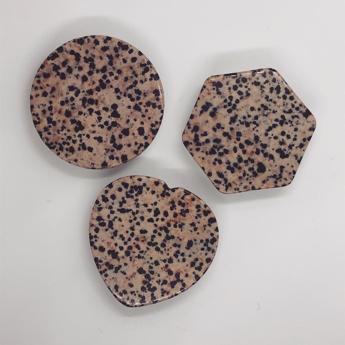 Dalmatian Jasper Stone Phone Grip