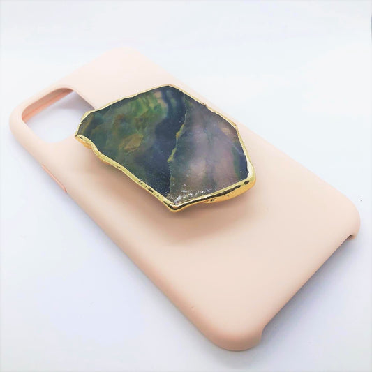 Fluorite Crystal Phone Holder