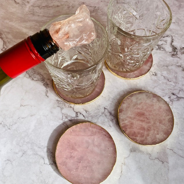 Rose Quartz Drink Coasters (PACK OF 2)